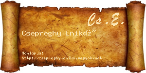 Csepreghy Enikő névjegykártya