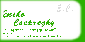 eniko csepreghy business card